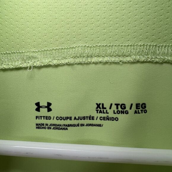 Under Armour Fitted Short Sleeve Button Down Fishing Shirt Mens XLT Green Vented - Picture 7 of 12